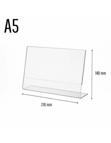 Porta menús metacrilato A5 horizontal - Calidad y visibilidad