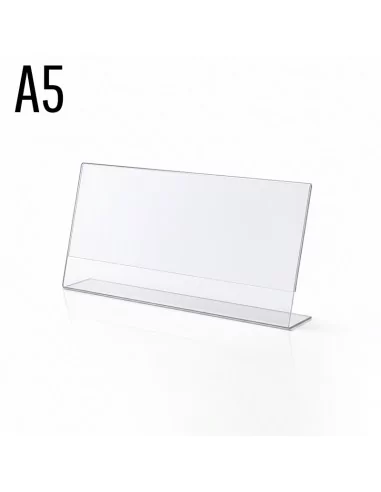 Porte-menus incliné en métacrylate A5... Porte-menus incliné en métacrylate A5...