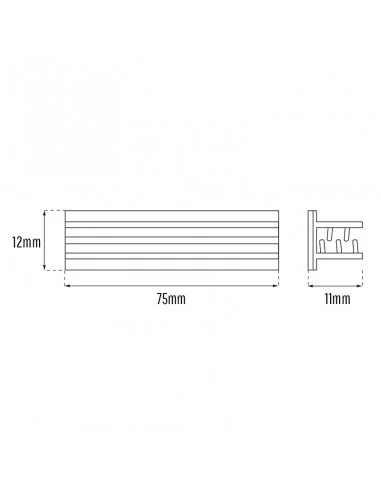 Gripper adhesivo 12x75mm