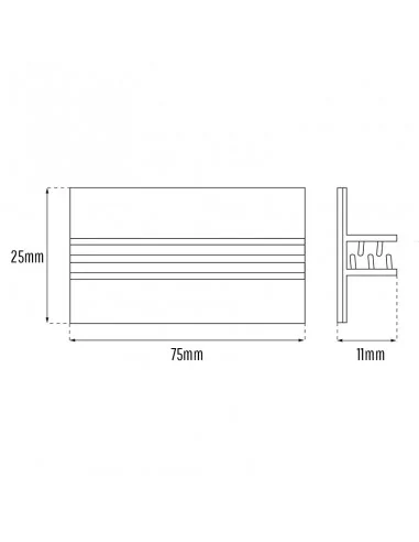 Gripper adhésif 25x75mm