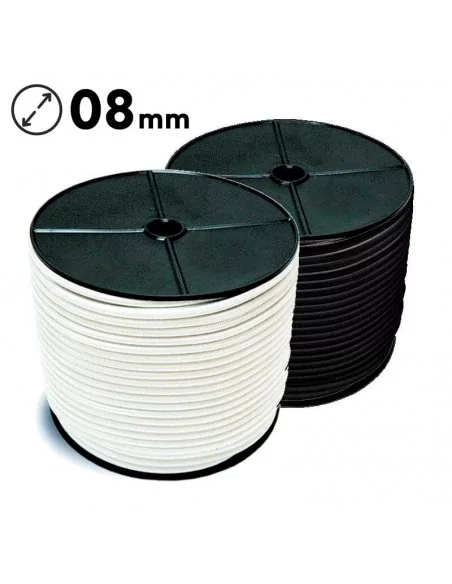 CORDÓN ELASTICO PARA INSTALACION DE LONAS CON OLLAOS 8mm diámetro