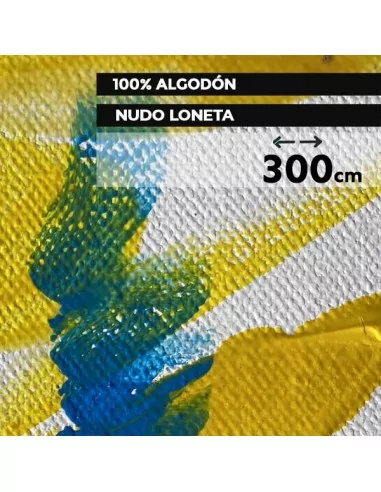 TOILE LONETA COTON BLANC DOS CRU 515 GRAMMES | ROULEAU DE 300 cm et 10 m