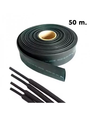 Tubo termo retrátil preto 50 m – Proteção para cabos e emendas