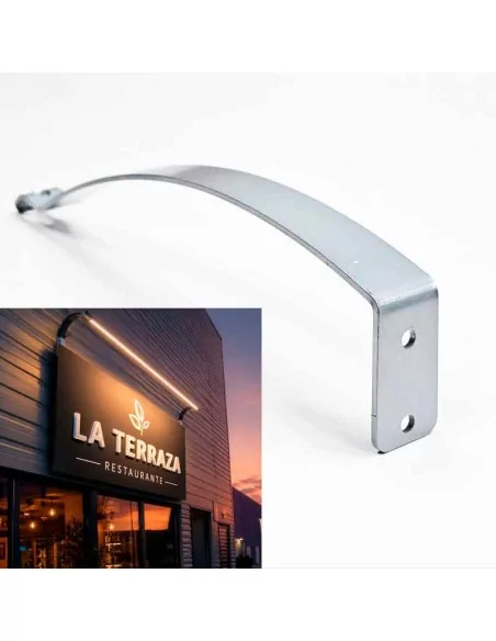 Support pour luminaire LED laqué gris avec vis de fixation Support pour luminaire LED laqué gris avec vis de fixation