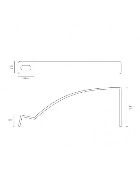 Support pour luminaire LED laqué gris avec vis de fixation Support pour luminaire LED laqué gris avec vis de fixation