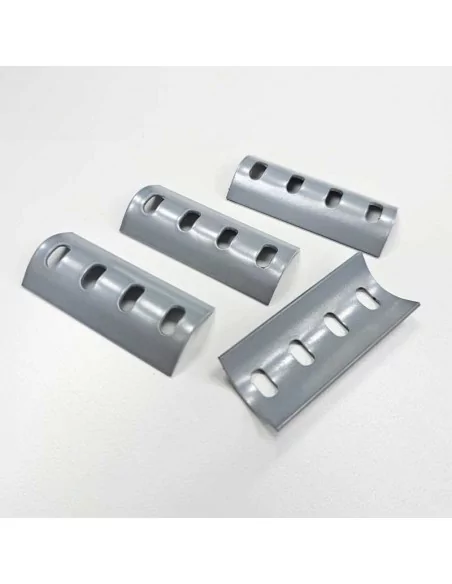Peça de união para luminárias cinza lacado + parafusos inox