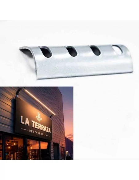 Pièce de jonction pour luminaire gris laqué + vis inox Pièce de jonction pour luminaire gris laqué + vis inox