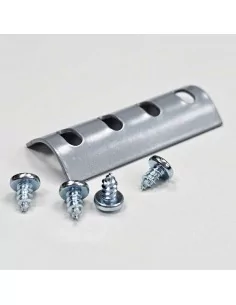 Pieza de unión para luminarias con tornillos inox - Lacado gris 2