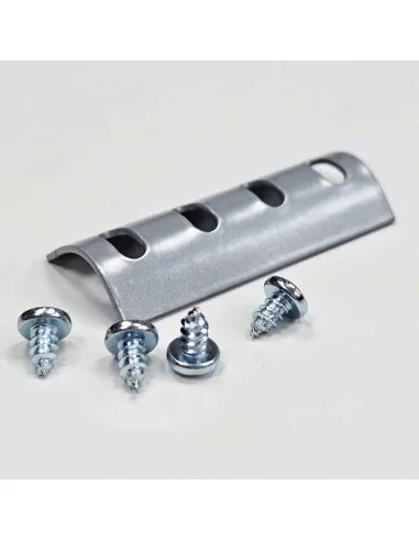 Peça de união para luminárias cinza lacado + parafusos inox