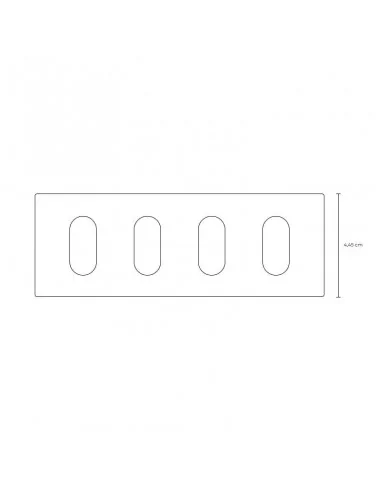 Peça de união para luminárias cinza lacado + parafusos inox