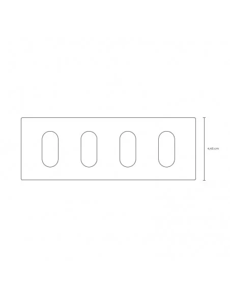 Peça de união para luminárias cinza lacado + parafusos inox