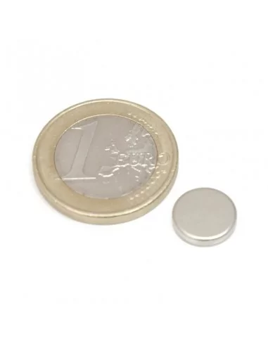 Disque en néodyme ⌀10×1 mm N42 Ni+Cu+Ni