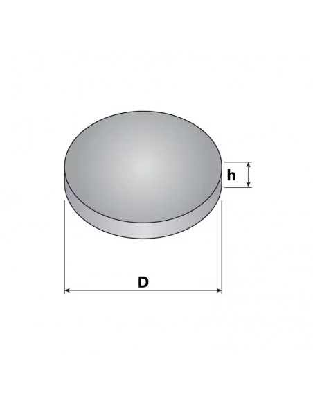 Disco de neodímio ⌀5×1.5 mm N35 banho de Ouro