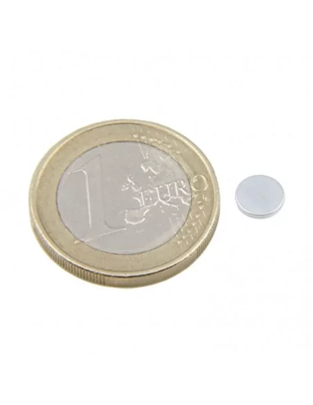 Disco de neodímio ⌀6×0.75 mm N50 banho de Zn