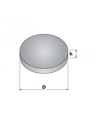 Disco de neodímio ⌀6×0.75 mm N50 banho de Zn