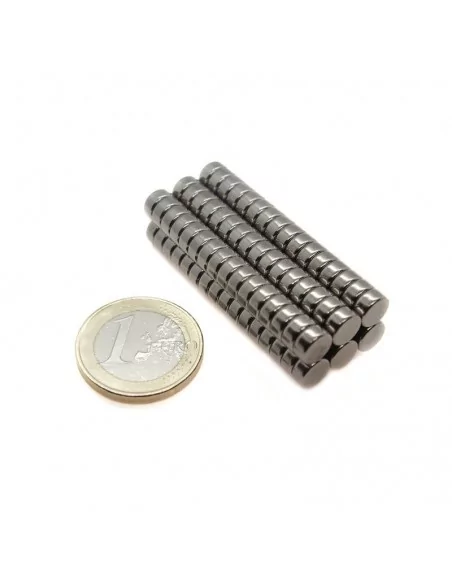 Disco de neodímio ⌀6.5 × 3 mm N52 Ni+Cu+Ni Disco de neodímio ⌀6.5 × 3 mm N52 Ni+Cu+Ni