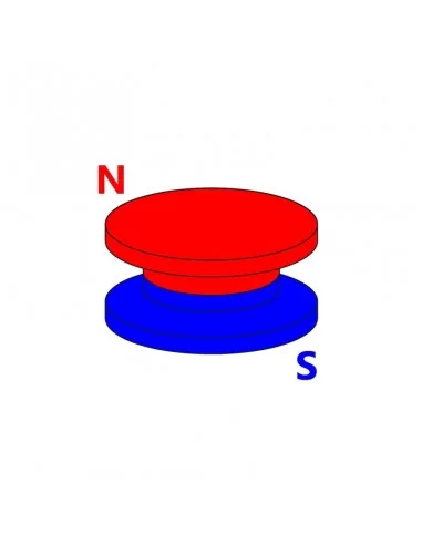 Disco de neodímio ⌀9.5 × 6.5 mm N52 Ni+Cu+Ni (inserção 7.9×2.4mm)