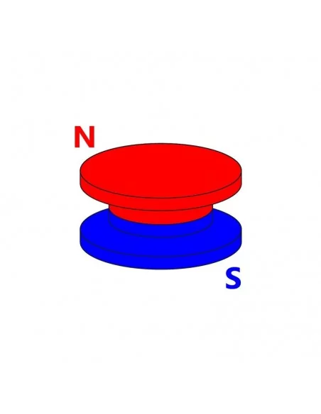 Disco de neodímio ⌀9.5 × 6.5 mm N52 Ni+Cu+Ni (inserção 7.9×2.4mm)