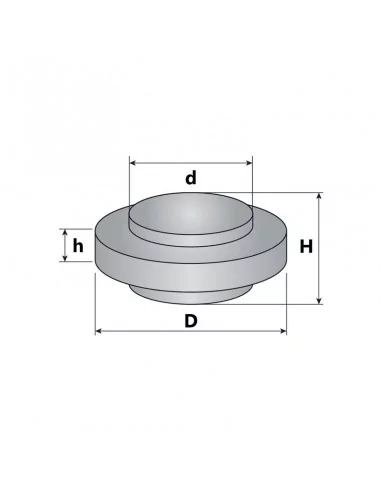 Disco de neodímio ⌀9.5 × 6.5 mm N52 Ni+Cu+Ni (saliente 11.1×2.4mm)