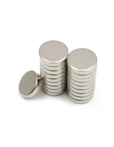 Disco de neodímio ⌀10 × 2 mm N35 Ni+Cu+Ni Disco de neodímio ⌀10 × 2 mm N35 Ni+Cu+Ni
