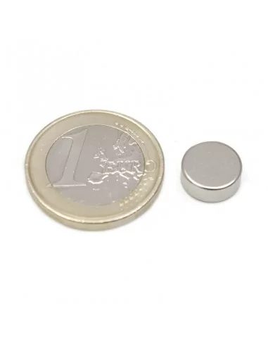 Disco de neodímio ⌀10 × 4 mm N35 Ni+Cu+Ni Disco de neodímio ⌀10 × 4 mm N35 Ni+Cu+Ni