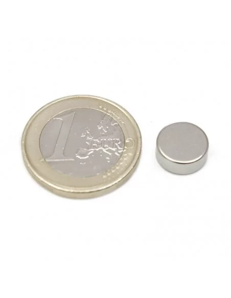 Disco de neodímio ⌀10 × 4 mm N35 Ni+Cu+Ni Disco de neodímio ⌀10 × 4 mm N35 Ni+Cu+Ni