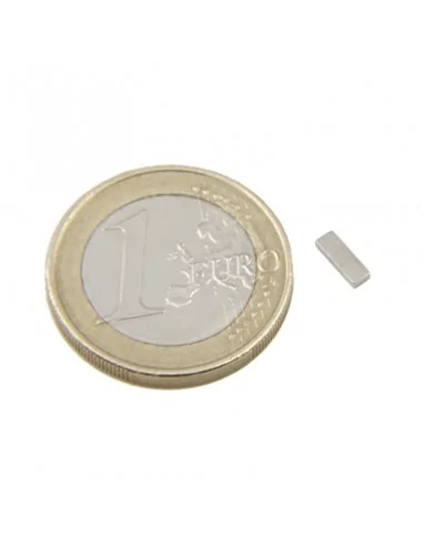 Bloco de neodímio 2×1×6 mm N35