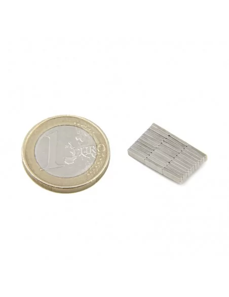 Bloco de neodímio 2×1×6 mm N35