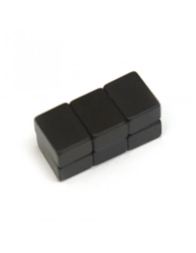 Bloco de neodímio 8×4×6 mm N45 epóxi preto