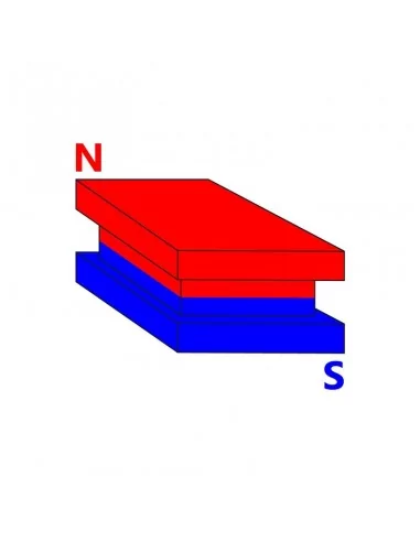 Bloco de neodímio 12.7×25.4×6 mm N52 (IN)