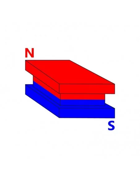 Bloco de neodímio 12.7×25.4×6 mm N52 (IN)