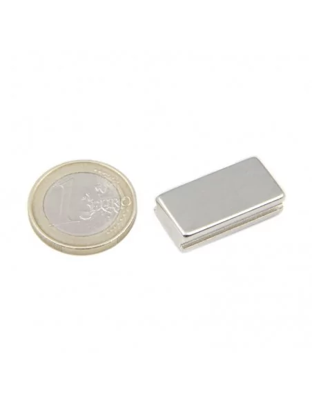 Bloco de neodímio 12.7×25.4×6 mm N52 (IN)