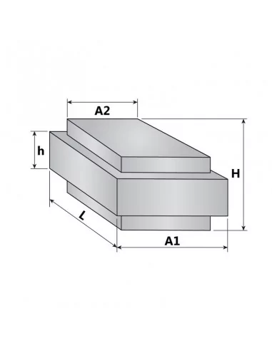 Bloco de neodímio 12.7×25.4×6 mm N52 (OUT)