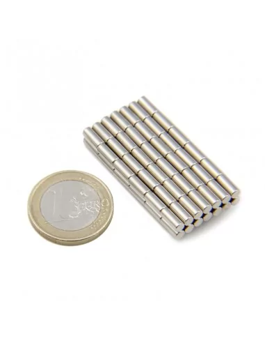 Barra cilíndrica de neodimio ⌀3 × 7 mm N35
