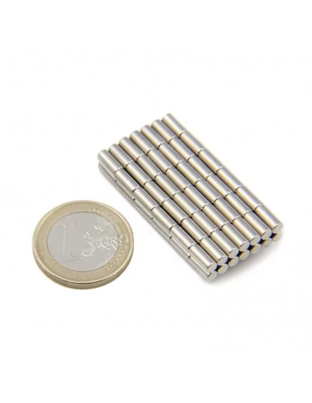 Barra cilíndrica de neodimio ⌀3 × 7 mm N35