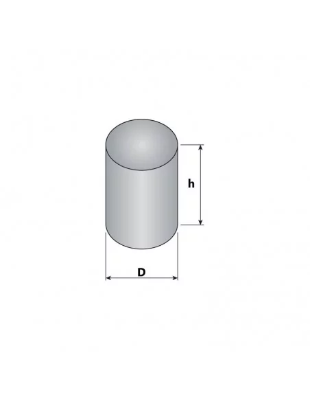 Barra cilíndrica de neodimio ⌀3 × 7 mm N35