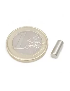 Barra cilíndrica de neodimio Ø4 × 10 mm N35