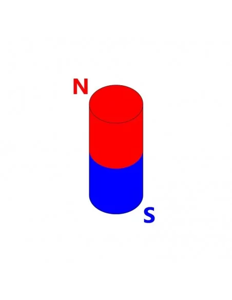Barra cilíndrica de neodimio Ø5 × 18 mm N35