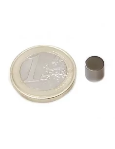 Barra cilíndrica de neodimio Ø6.5 × 6.5 mm N52