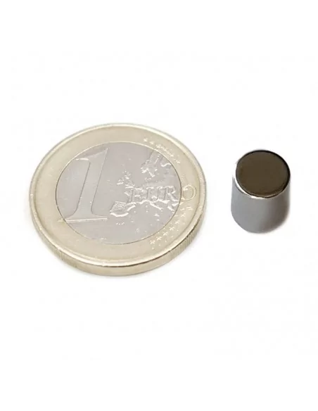 Barra cilíndrica de neodimio ⌀8 × 10 mm N35 Barra cilíndrica de neodimio ⌀8 × 10 mm N35