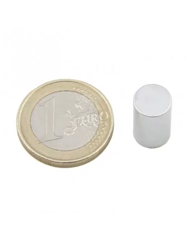 Barra cilíndrica de neodimio ⌀9 × 15 mm N45 baño Zn Barra cilíndrica de neodimio ⌀9 × 15 mm N45 baño Zn