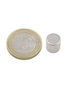 Barra cilíndrica de neodimio Ø9.5 × 9.5 mm N35