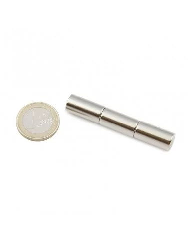 Barra cilíndrica de neodimio ⌀10 × 20 mm N35 Barra cilíndrica de neodimio ⌀10 × 20 mm N35