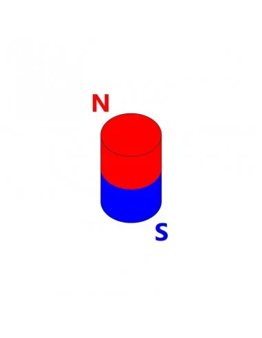 Barra cilíndrica de neodimio ⌀5 × 10 mm N35 Barra cilíndrica de neodimio ⌀5 × 10 mm N35