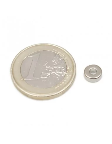 Aro de neodimio ⌀6.5 × 2.5 mm N35 (con agujero ⌀2.5)