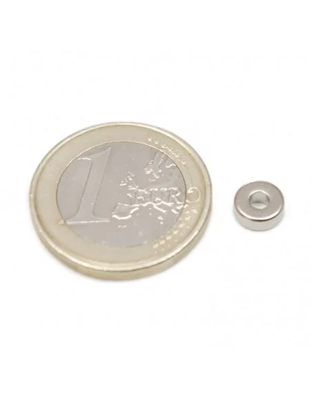 Aro de neodimio ⌀6.5 × 2.5 mm N35 (con agujero ⌀2.5)