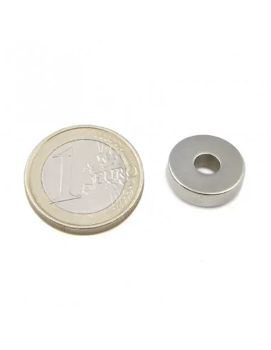 Aro de neodimio ⌀15 × 4 mm N35 (con agujero ⌀5)