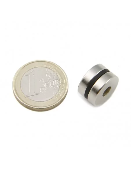 Aro de neodimio ⌀15 × 4 mm N35 (con agujero ⌀5)