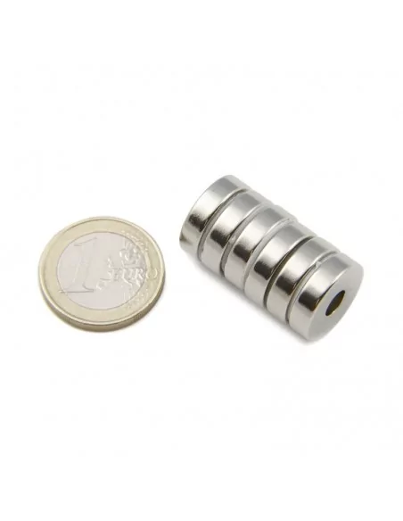 Aro de neodimio ⌀16.5 × 4.5 mm N35 (con agujero ⌀5.5) Aro de neodimio ⌀16.5 × 4.5 mm N35 (con agujero ⌀5.5)