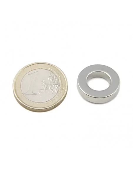 Aro de neodimio ⌀18 × 4 mm N35 (con agujero ⌀10)